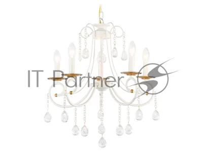 Светильник Ambrella light TR4916/5 WH/GD белый/золото E14/5 max 40W D550*860