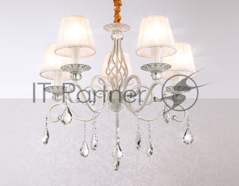 Светильник Ambrella light TR4547/5 WH/SL белый/серебро E14/5 max 40W D565*500