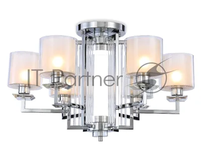 Светильник Ambrella light TR4418/6 CH/CL/FR хром/прозрачный/белый матовый E27*6 max 40W D748*463