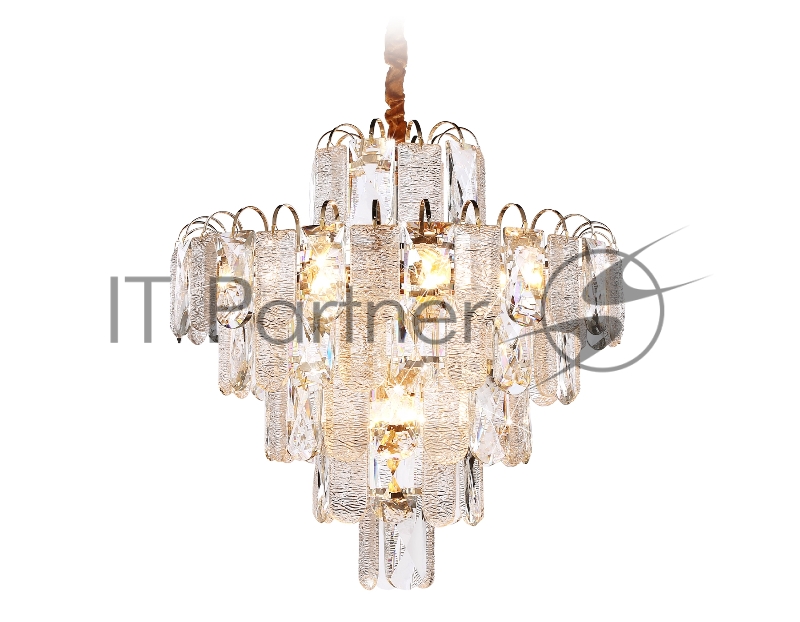 Светильник Ambrella light TR5233/12 SGD/CL/FR золото/прозрачный/белый матовый E27*12 max 40W D600*610