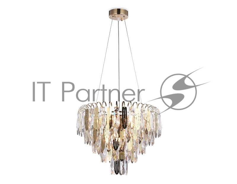 Светильник Ambrella light TR5256/8 SGD/CL золото/прозрачный E27*8 max 40W D500*350