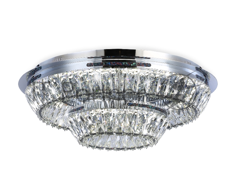 Светильник Ambrella light TR5029 CH/CL хром/прозрачный 3000K/4200K/6400K 81W D600*207 (Без ПДУ)