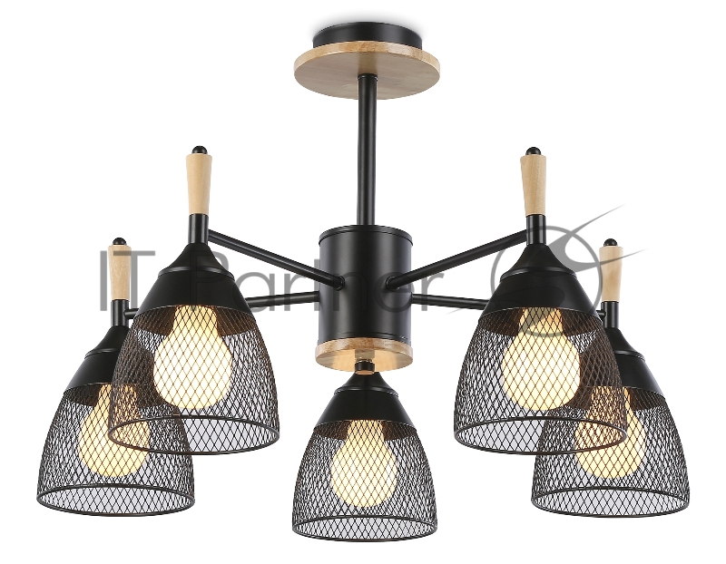Светильник Ambrella light TR8015/5 BK черный E27*5 max 40W D600*385