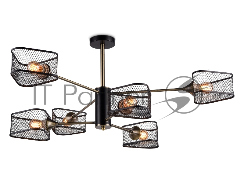 Светильник Ambrella light TR80172/6 SB/BK бронза/черный E27/6 max 40W D950*375