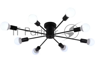 Светильник Ambrella light TR80411/8 BK черный E27/8 max 60W D950*150