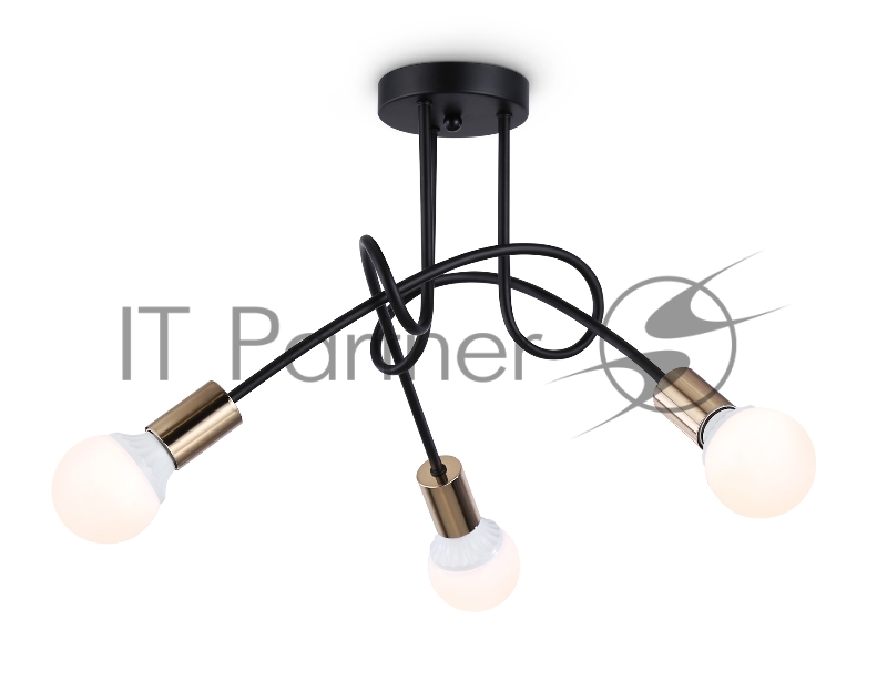 Светильник Ambrella light TR80415/3 BK/GD черный/золото E27/3 max 60W D670*370