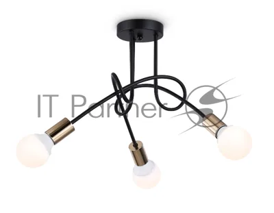 Светильник Ambrella light TR80415/3 BK/GD черный/золото E27/3 max 60W D670*370