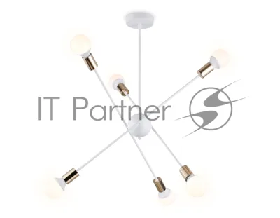 Светильник Ambrella light TR80432/6 WH/GD белый/золото E27/6 max 60W D950*730