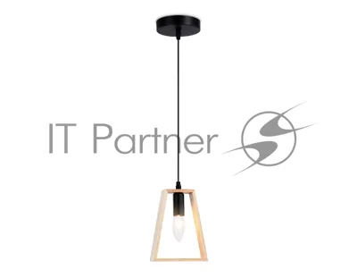 Светильник Ambrella light TR80497 BK/LW черный/светлое дерево E14 max 60W D150*1000