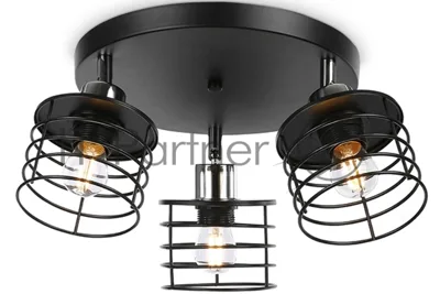 Светильник Ambrella light TR8092/3 BK/CH черный/хром E27*3 max 40W D372*190