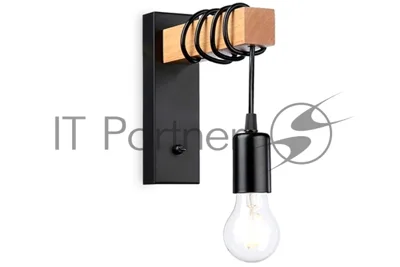 Светильник Ambrella light TR8181 BK/LW черный/светлое дерево E27 max 40W 395*60*210