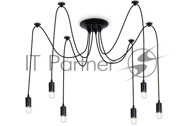 Светильник Ambrella light TR8178/6 BK черный E27 max 40W D630*910
