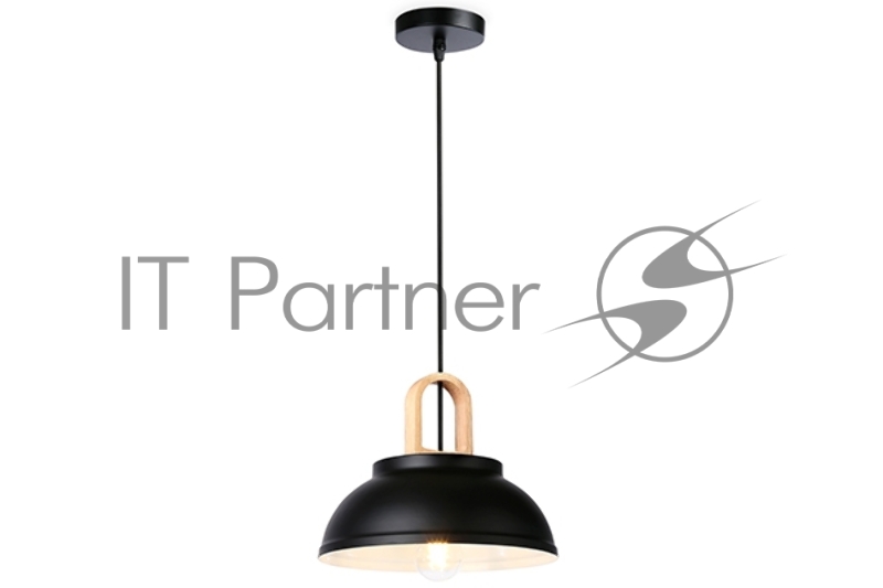 Светильник Ambrella light TR8192 BK/LW черный/светлое дерево E27 max 40W D290*900