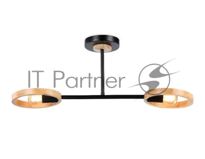 Светильник Ambrella light TR8244/2 BK/LWD черный/светлое дерево E27/2 max 40W 590*165*220