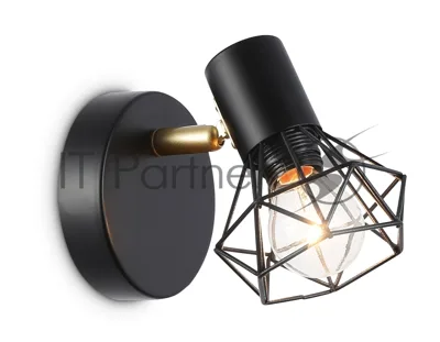 Светильник Ambrella light TR8655 BK/GD черный/золото E14 max 60W 170*100*140