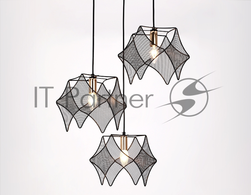 Светильник Ambrella light TR8427/3 BK/GD черный/золото E14/3 max 40W D510*1000