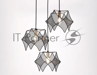 Светильник Ambrella light TR8427/3 BK/GD черный/золото E14/3 max 40W D510*1000