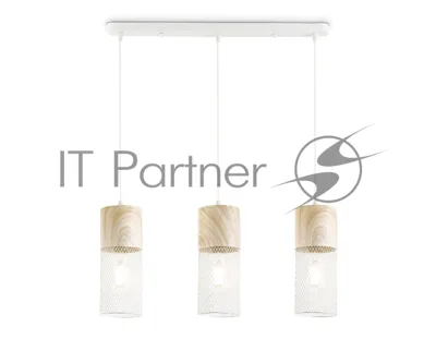 Светильник Ambrella light TR8499/3 WH/WD белый/дерево E27/3 max 60W 550*100*1000