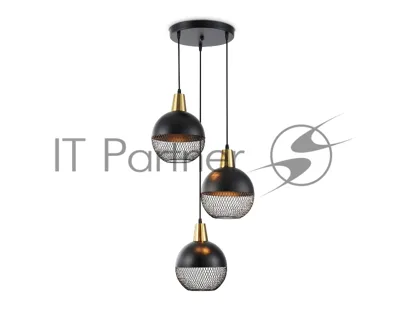Светильник Ambrella light TR8505/3 BK/CP черный/медь E27/3 max 60W D410*1000