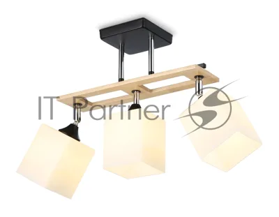 Светильник Ambrella light TR9507/3 BK/CH/FR черный/хром/белый матовый E27/3 max 40W 620*100*290
