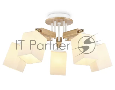 Светильник Ambrella light TR9518/5 WH/GD/FR белый/золото/белый матовый E27*5 max 40W D670*260
