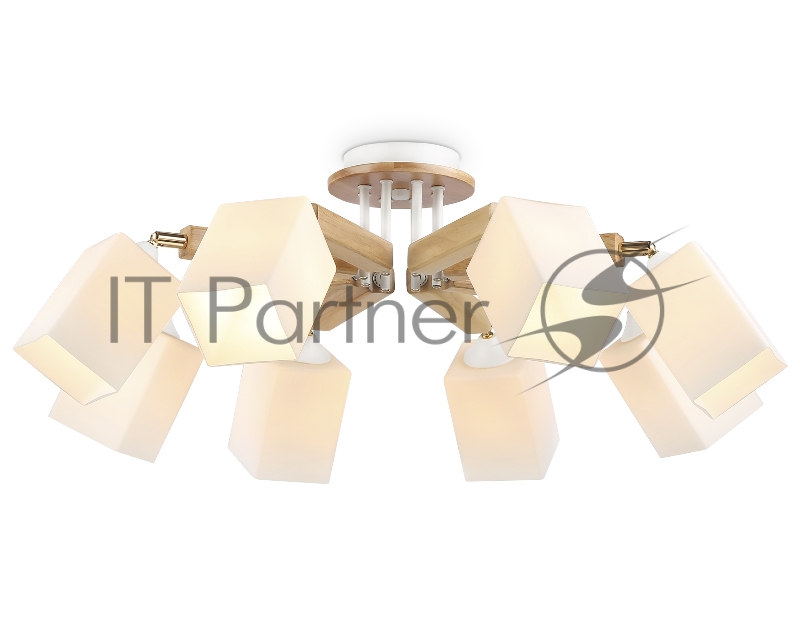 Светильник Ambrella light TR9522/8 WH/GD/FR белый/золото/белый матовый E27*8 max 40W D790*260