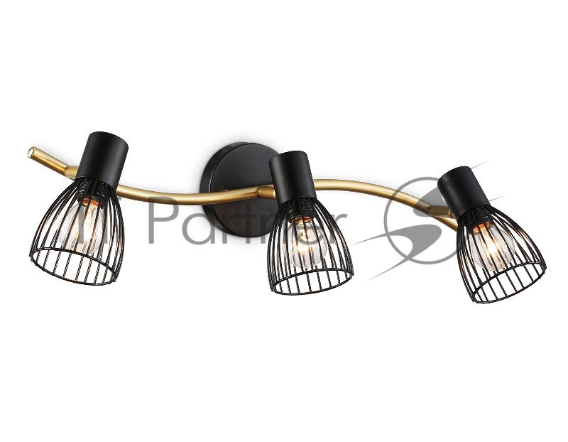 Светильник Ambrella light TR8661/3 BK/GD черный/золото E14/3 max 60W 550*100*170