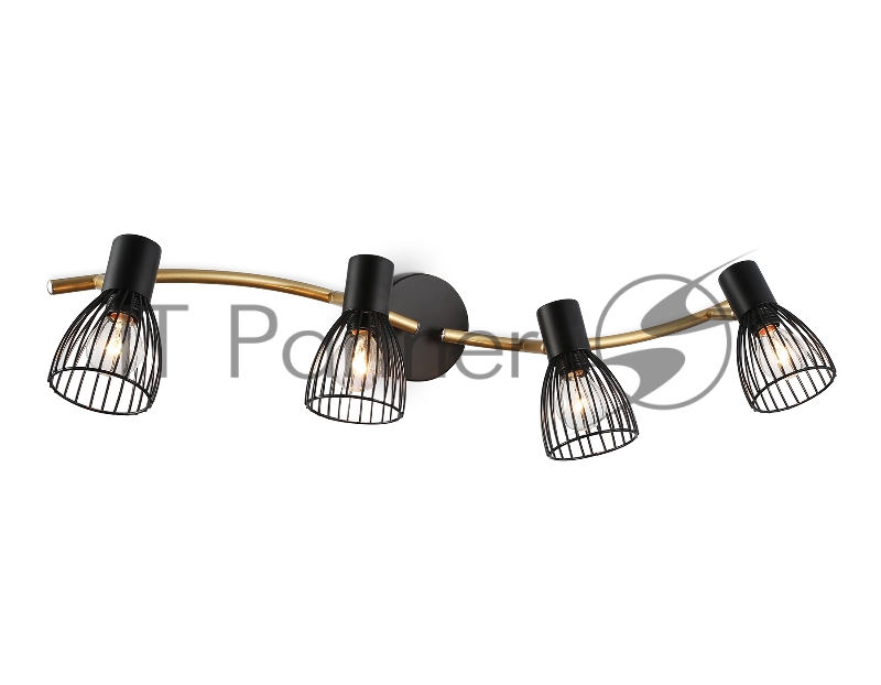 Светильник Ambrella light TR8662/4 BK/GD черный/золото E14/4 max 60W 760*100*170