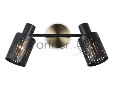 Светильник Ambrella light TR8668/2 BK/SB чёрный/бронза E14/2 max 60W 360*100*190