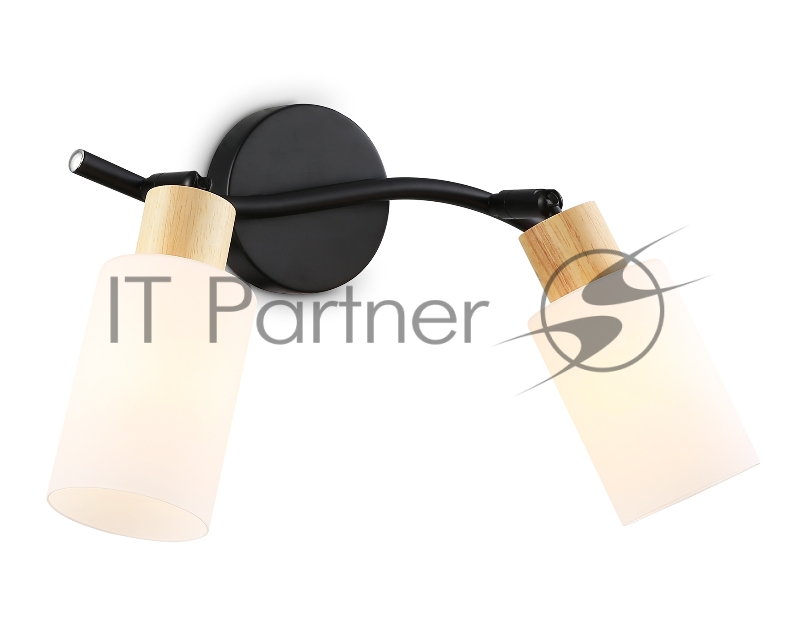 Светильник Ambrella light TR8721/2 BK/WD черный/дерево E14/2 max 60W 380*100*210