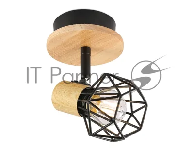Светильник Ambrella light TR8751 BK/WD черный/дерево IP20 E27 D115*175