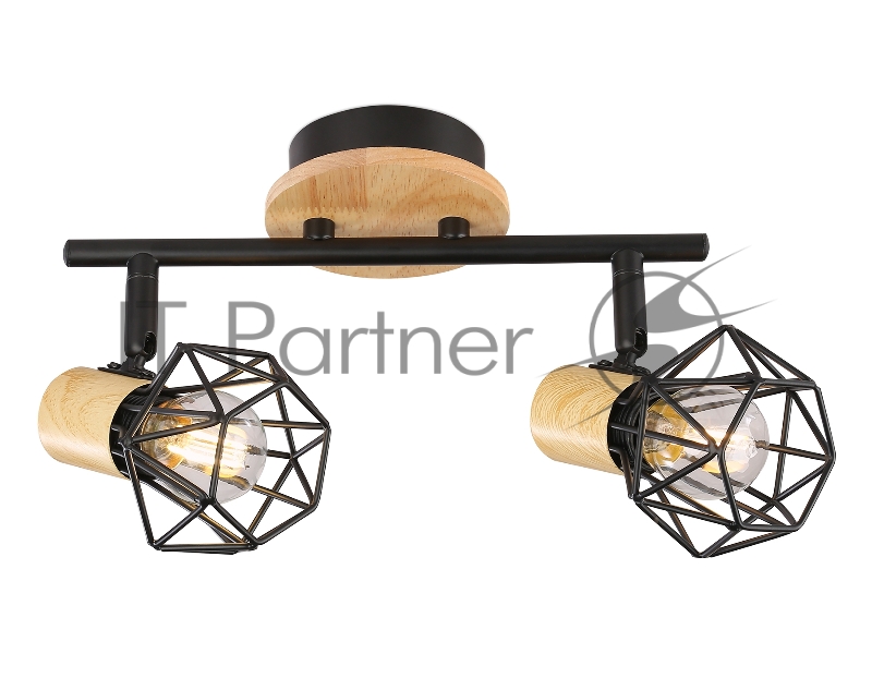 Светильник Ambrella light TR8752/2 BK/WD черный/дерево IP20 E27/2 310*115*200