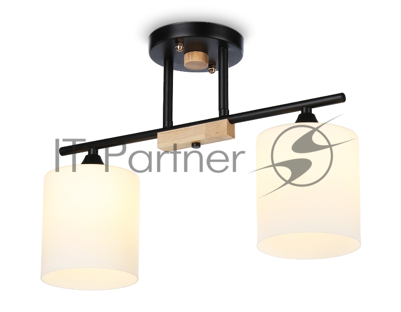 Светильник Ambrella light TR9543/2 BK/FR черный/белый матовый E27/2 max 40W 435*120*280