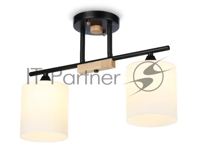 Светильник Ambrella light TR9543/2 BK/FR черный/белый матовый E27/2 max 40W 435*120*280