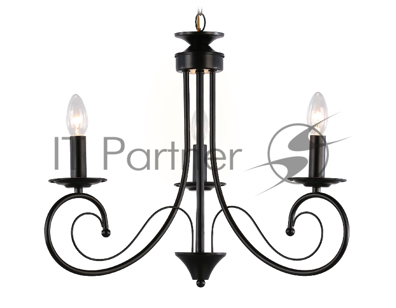 Светильник Ambrella light TR9606/3 BK черный E14/3 max 40W D560*650