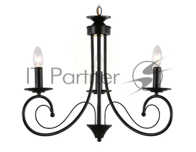 Светильник Ambrella light TR9606/3 BK черный E14/3 max 40W D560*650