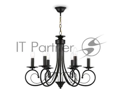 Светильник Ambrella light TR9612/6 BK черный E14/6 max 40W D560*650