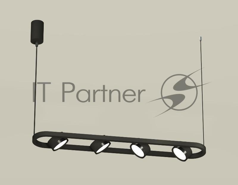 Светильник Ambrella light XB9164100/4 SBK/PBK черный песок/черный полированный GX53 (C9164, N8113)