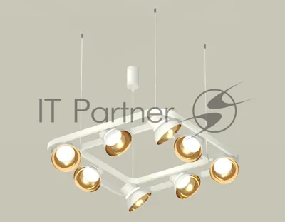Светильник Ambrella light XB9177081/8 SWH/PYG/CL белый песок/золото желтое полированное/прозрачный GX53 (С9177, N8144)