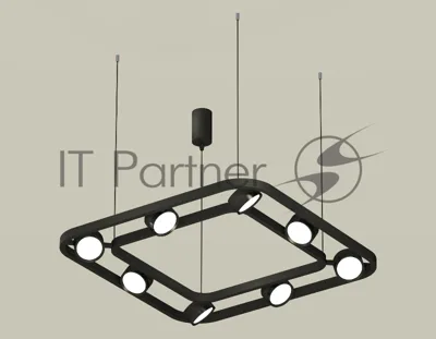 Светильник Ambrella light XB9182100/8 SBK/PBK черный песок/черный полированный GX53 (C9182, N8113)