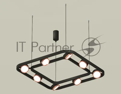 Светильник Ambrella light XB9182103/8 SBK/PPG черный песок/золото розовое полированное GX53 (C9182, N8126)
