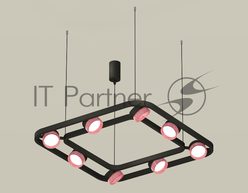 Светильник Ambrella light XB9182201/8 SBK/PI черный песок/розовый GX53 (C9182, N8486)