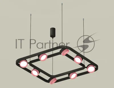 Светильник Ambrella light XB9182201/8 SBK/PI черный песок/розовый GX53 (C9182, N8486)