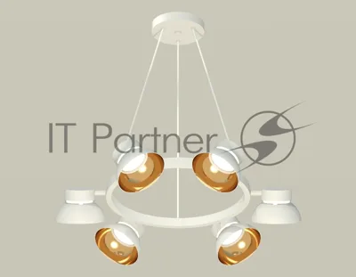 Светильник Ambrella light XB9191101/6 SWH/PYG/CL белый песок/золото желтое полированное/прозрачный GX53 (C9191, N8144)