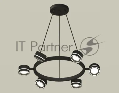 Светильник Ambrella light XB9193201/6 SBK/FR черный песок/белый матовый GX53 (C9193, N8434)