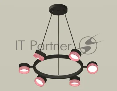 Светильник Ambrella light XB9193251/6 SBK/PI черный песок/розовый GX53 (C9193, N8486)
