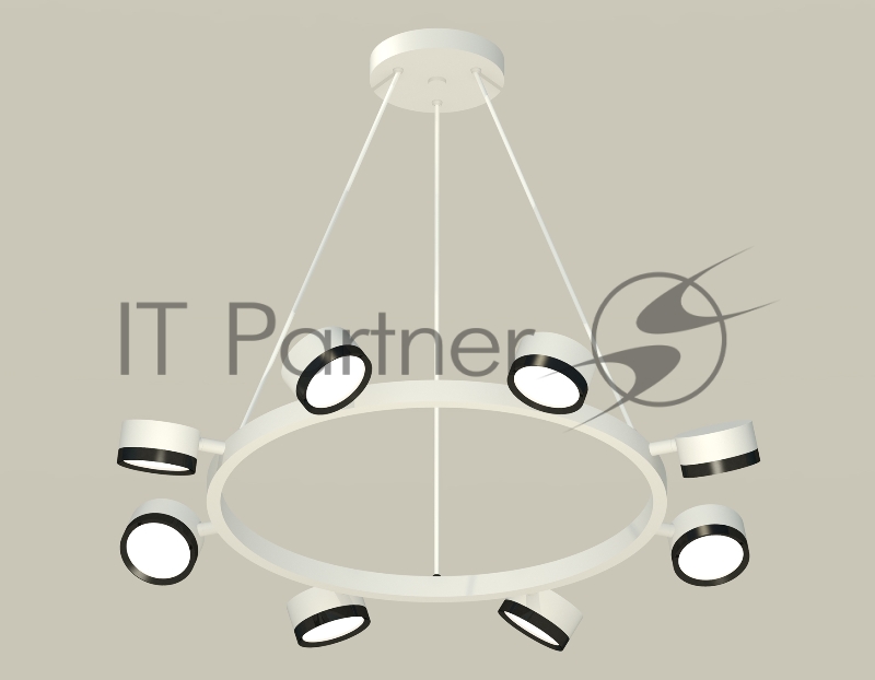 Светильник Ambrella light XB9195151/8 SWH/PBK белый песок/черный полированный GX53 (C9195, N8113)