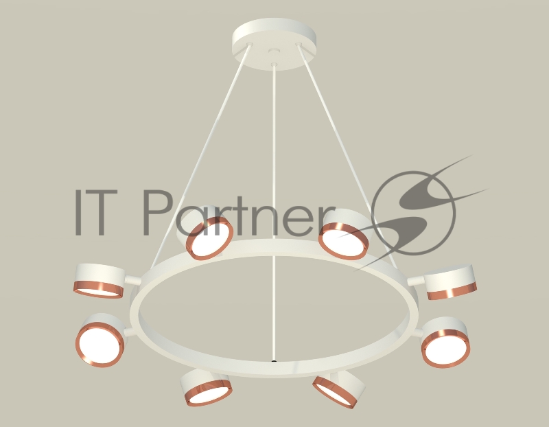 Светильник Ambrella light XB9195153/8 SWH/PPG белый песок/золото розовое полированное GX53 (C9195, N8126)