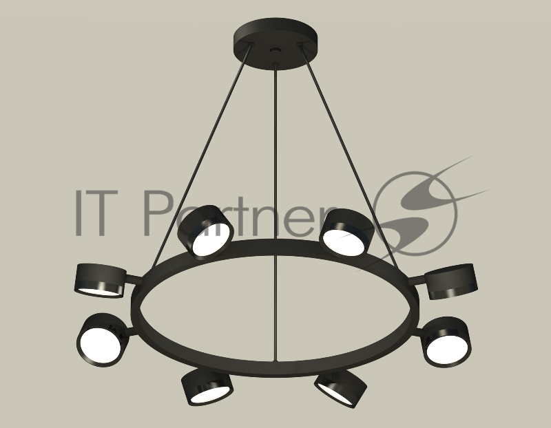 Светильник Ambrella light XB9198150/8 SBK/PBK черный песок/черный полированный GX53 (C9198, N8113)