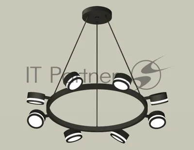 Светильник Ambrella light XB9198200/8 SBK/FR черный песок/белый матовый GX53 (C9198, N8415)